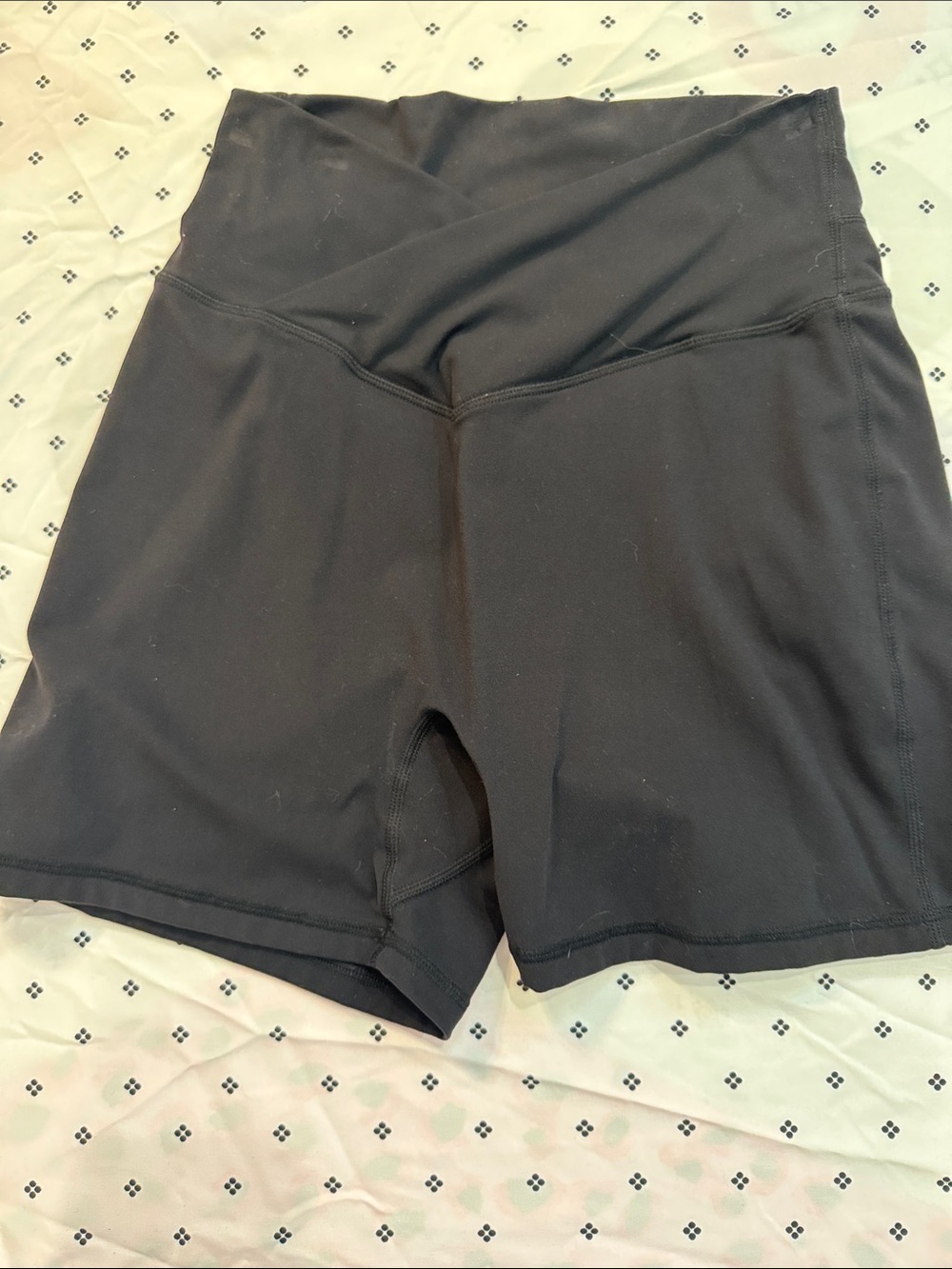 Black High-Waist Athletic Shorts